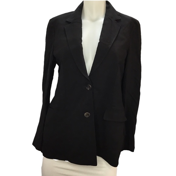 3.1 Phillip Lim Women's Black Notch Lapel 2-Button Front Blazer Jacket Size 8 - Picture 2 of 13